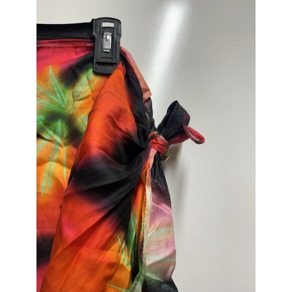 Louisa Ballou NEW Silk Cotton Midi Wrap Skirt Swim Coverup One Size Fits Most - Picture 7 of 9